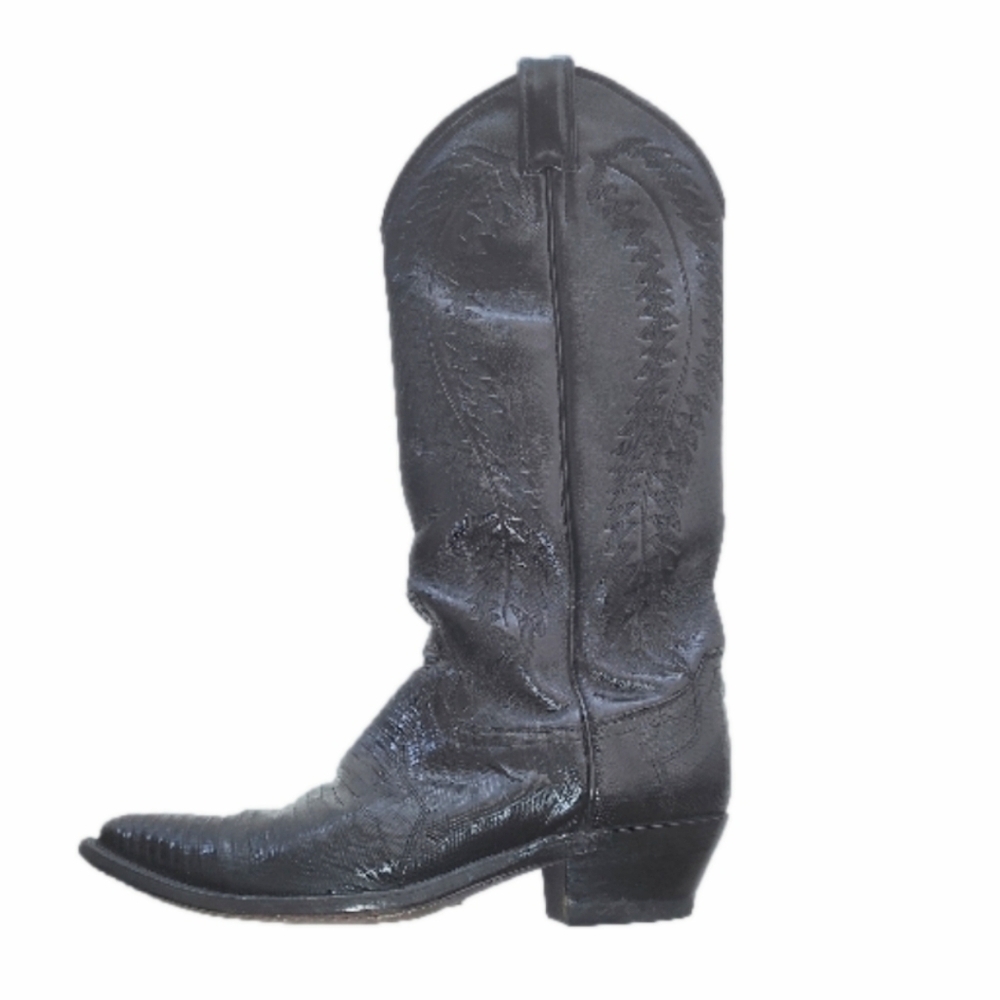 Justin Lizard Cowboy Boots - 6.5B